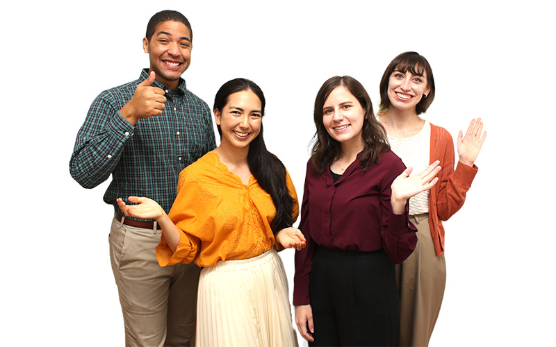 ◎レベル別少人数クラス制でアメリカ人専任講師